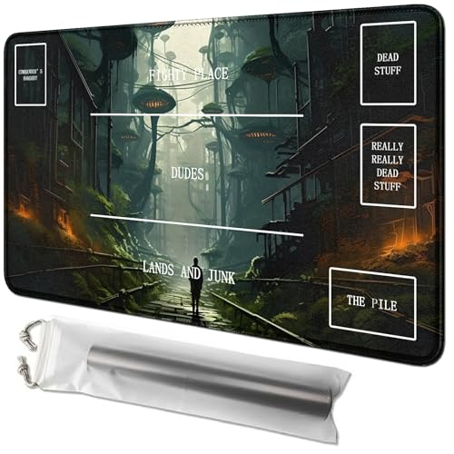 RWUTYTIUL Village Man Kartenspielmatte 61 x 35,6 cm mit Schlauchtasche, Kartenspielmatte mit Zonen, Commander-Deckbrett, MTG, RPG, CCG, TCG, Kartenspiel, Schreibtischmatten für Anfänger RWUTYTIUL Village Man Kartenspielmatte 61 x 35,6 cm mit Schlauchtasche, Kartenspielmatte mit Zonen, Commander-Deckbrett, MTG, RPG, CCG, TCG, Kartenspiel, Schreibtischmatten für Anfänger von RWUTYTIUL
