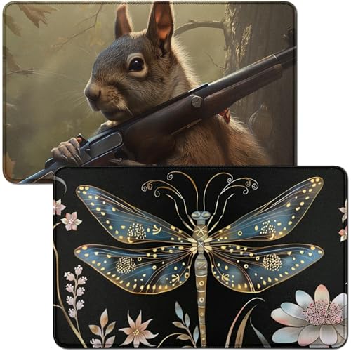 RWUTYTIUL for Artistic Dragonfly MTG Card Playmat & Eichhörnchen, Spielmatte, Schreibtischunterlage, 2-teiliges Set, 61 x 35,6 cm, genähte Spielmatte für Commander-Board, TCG, RPG, CCG, Spielmatte für RWUTYTIUL for Artistic Dragonfly MTG Card Playmat & Eichhörnchen, Spielmatte, Schreibtischunterlage, 2-teiliges Set, 61 x 35,6 cm, genähte Spielmatte für Commander-Board, TCG, RPG, CCG, Spielmatte für von RWUTYTIUL
