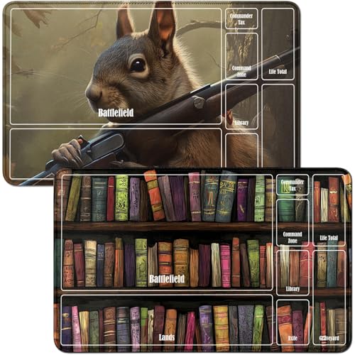 RWUTYTIUL for Books Spielmatte und Eichhörnchen, Holz, MTG-Karte, Spielmatte, Schreibtischunterlage, 2-teiliges Set, 61 x 35,6 cm, genähte Spielmatte für Commander-Board, TCG, RPG, CCG, Spielmatte für RWUTYTIUL for Books Spielmatte und Eichhörnchen, Holz, MTG-Karte, Spielmatte, Schreibtischunterlage, 2-teiliges Set, 61 x 35,6 cm, genähte Spielmatte für Commander-Board, TCG, RPG, CCG, Spielmatte für von RWUTYTIUL