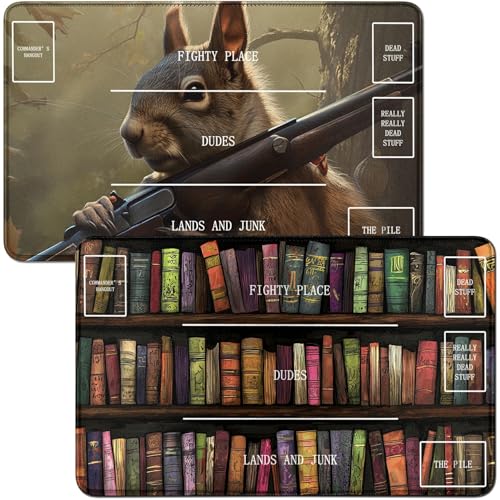 RWUTYTIUL for Books Spielmatte und Eichhörnchen, Holz, MTG-Karte, Spielmatte, Schreibtischunterlage, 2-teiliges Set, 61 x 35,6 cm, genähte Spielmatte für Commander-Board, TCG, RPG, CCG, Spielmatte für RWUTYTIUL for Books Spielmatte und Eichhörnchen, Holz, MTG-Karte, Spielmatte, Schreibtischunterlage, 2-teiliges Set, 61 x 35,6 cm, genähte Spielmatte für Commander-Board, TCG, RPG, CCG, Spielmatte für von RWUTYTIUL