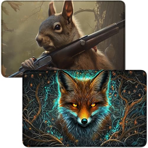 RWUTYTIUL for Branch for Fox MTG Card Playmat & Squirrels Playmat Desk Mats 2-teiliges Set, 61 x 35,6 cm, genähte Spielmatte für Commander-Board, TCG, RPG, CCG, Spielmatte für Kartenspiel RWUTYTIUL for Branch for Fox MTG Card Playmat & Squirrels Playmat Desk Mats 2-teiliges Set, 61 x 35,6 cm, genähte Spielmatte für Commander-Board, TCG, RPG, CCG, Spielmatte für Kartenspiel von RWUTYTIUL