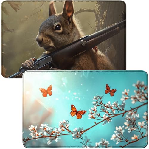RWUTYTIUL for Butterfly Blue MTG Card Playmat & Squirrels Playmat Desk Mats 2Pcs Set 24 X 14 Inch, Stitched Playmat for Commmander Board TCG RPG CCG, Play Mat for Card Game Playing Accessories RWUTYTIUL for Butterfly Blue MTG Card Playmat & Squirrels Playmat Desk Mats 2Pcs Set 24 X 14 Inch, Stitched Playmat for Commmander Board TCG RPG CCG, Play Mat for Card Game Playing Accessories von RWUTYTIUL