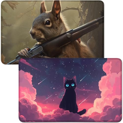RWUTYTIUL for Cloud Cat MTG-Karten-Spielmatte und Eichhörnchen, Spielmatte, Schreibtischunterlagen, 2-teiliges Set, 61 x 35,6 cm, genähte Spielmatte für Commander-Board, TCG, RPG, CCG, Spielmatte für RWUTYTIUL for Cloud Cat MTG-Karten-Spielmatte und Eichhörnchen, Spielmatte, Schreibtischunterlagen, 2-teiliges Set, 61 x 35,6 cm, genähte Spielmatte für Commander-Board, TCG, RPG, CCG, Spielmatte für von RWUTYTIUL