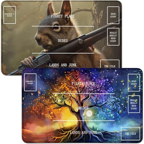 RWUTYTIUL for Fantasy Tree MTG-Karten-Spielmatte und Eichhörnchen, Spielmatte, Schreibtischunterlagen, 2-teiliges Set, 61 x 35,6 cm, genähte Spielmatte für Commander-Board, TCG, RPG, CCG, Spielmatte RWUTYTIUL for Fantasy Tree MTG-Karten-Spielmatte und Eichhörnchen, Spielmatte, Schreibtischunterlagen, 2-teiliges Set, 61 x 35,6 cm, genähte Spielmatte für Commander-Board, TCG, RPG, CCG, Spielmatte von RWUTYTIUL