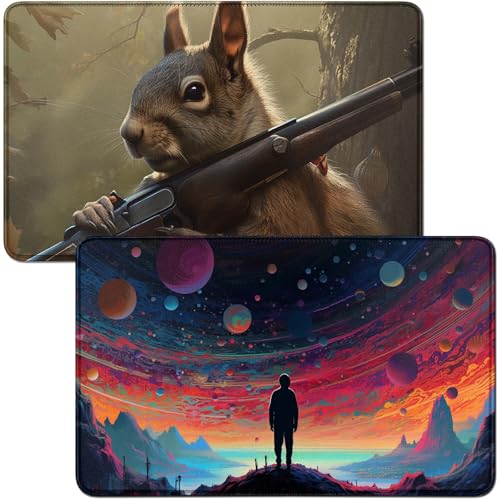 RWUTYTIUL for Galaxy Man MTG Card Playmat & Squirrels Playmat Desk Mats 2Pcs Set 24 X 14 Inch, Stitched Playmat for Commmander Board TCG RPG CCG, Play Mat for Card Game Playing Accessories RWUTYTIUL for Galaxy Man MTG Card Playmat & Squirrels Playmat Desk Mats 2Pcs Set 24 X 14 Inch, Stitched Playmat for Commmander Board TCG RPG CCG, Play Mat for Card Game Playing Accessories von RWUTYTIUL