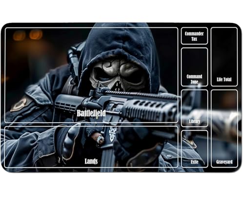 RWUTYTIUL for MTG Card Playmat 24 X 14 Inch with A Zone, Stitched Play Mat for Commander-Board TCG RPG CCG Game Desktop Tablet Mouse Pad for Playing Accessories, Gray Skull RWUTYTIUL for MTG Card Playmat 24 X 14 Inch with A Zone, Stitched Play Mat for Commander-Board TCG RPG CCG Game Desktop Tablet Mouse Pad for Playing Accessories, Gray Skull von RWUTYTIUL