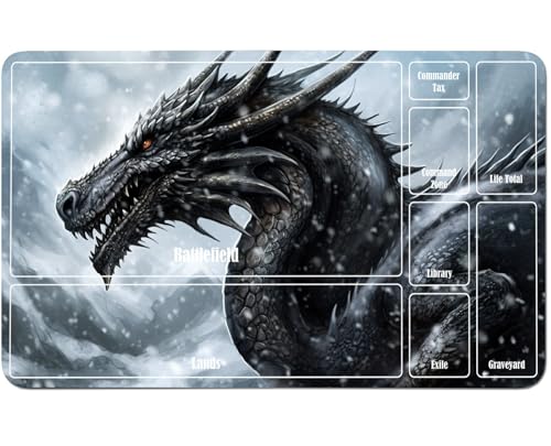 RWUTYTIUL for MTG Card Playmat 24 X 14 Inch with A Zone, Stitched Play Mat for Commander Board TCG RPG CCG Game Desktop Tablet Mouse Pad for Playing Accessories, Iceberg Dragon RWUTYTIUL for MTG Card Playmat 24 X 14 Inch with A Zone, Stitched Play Mat for Commander Board TCG RPG CCG Game Desktop Tablet Mouse Pad for Playing Accessories, Iceberg Dragon von RWUTYTIUL