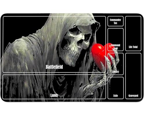 RWUTYTIUL for MTG Card Playmat 24 X 14 Inch with A Zone, Stitched Play Mat for Commander Board TCG RPG CCG Game Desktop Tablet Mouse Pad for Playing Accessories, Love Skull RWUTYTIUL for MTG Card Playmat 24 X 14 Inch with A Zone, Stitched Play Mat for Commander Board TCG RPG CCG Game Desktop Tablet Mouse Pad for Playing Accessories, Love Skull von RWUTYTIUL