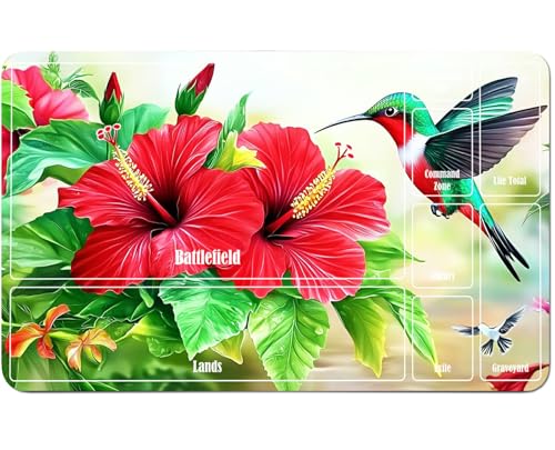 RWUTYTIUL for MTG Card Playmat 24 X 14 Inch with A Zone, Stitched Play Mat for Commander-Board TCG RPG CCG Game Desktop Tablet Mouse Pad for Playing Accessories, Trompete Flower Bird RWUTYTIUL for MTG Card Playmat 24 X 14 Inch with A Zone, Stitched Play Mat for Commander-Board TCG RPG CCG Game Desktop Tablet Mouse Pad for Playing Accessories, Trompete Flower Bird von RWUTYTIUL