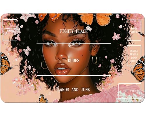 RWUTYTIUL for MTG Card Playmat 24 X 14 Inch with B Zone, Stitched Play Mat for Commander Board TCG RPG CCG Game Desktop Tablet Mouse Pad for Playing Accessories, Butterfly Girl RWUTYTIUL for MTG Card Playmat 24 X 14 Inch with B Zone, Stitched Play Mat for Commander Board TCG RPG CCG Game Desktop Tablet Mouse Pad for Playing Accessories, Butterfly Girl von RWUTYTIUL