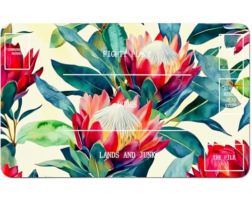 RWUTYTIUL for MTG Card Playmat 24 X 14 Inch with B Zone, Stitched Play Mat for Commander Board TCG RPG CCG Game Desktop Tablet Mouse Pad for Playing Accessories, Cactus Flower RWUTYTIUL for MTG Card Playmat 24 X 14 Inch with B Zone, Stitched Play Mat for Commander Board TCG RPG CCG Game Desktop Tablet Mouse Pad for Playing Accessories, Cactus Flower von RWUTYTIUL