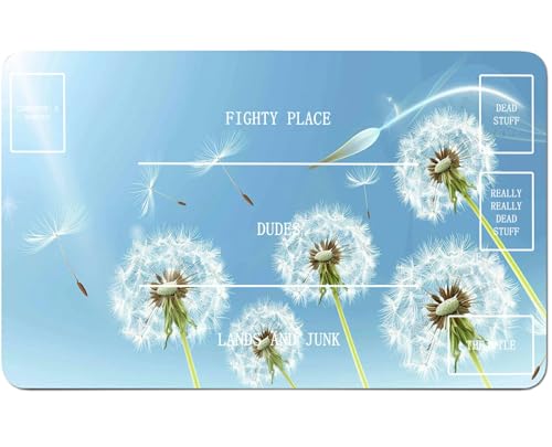 RWUTYTIUL for MTG Card Playmat 24 X 14 Inch with B Zone, Stitched Play Mat for Commander Board TCG RPG CCG Game Desktop Tablet Mouse Pad for Playing Accessories, Dandelion Blue Sky RWUTYTIUL for MTG Card Playmat 24 X 14 Inch with B Zone, Stitched Play Mat for Commander Board TCG RPG CCG Game Desktop Tablet Mouse Pad for Playing Accessories, Dandelion Blue Sky von RWUTYTIUL