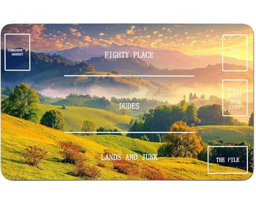 RWUTYTIUL for MTG Card Playmat 24 X 14 Inch with B Zone, Stitched Play Mat for Commander Board TCG RPG CCG Game Desktop Tablet Mouse Pad for Playing Accessories, Forest Mountains RWUTYTIUL for MTG Card Playmat 24 X 14 Inch with B Zone, Stitched Play Mat for Commander Board TCG RPG CCG Game Desktop Tablet Mouse Pad for Playing Accessories, Forest Mountains von RWUTYTIUL