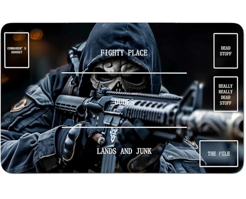 RWUTYTIUL for MTG Card Playmat 24 X 14 Inch with B Zone, Stitched Play Mat for Commander-Board TCG RPG CCG Game Desktop Tablet Mouse Pad for Playing Accessories, Gray Skull RWUTYTIUL for MTG Card Playmat 24 X 14 Inch with B Zone, Stitched Play Mat for Commander-Board TCG RPG CCG Game Desktop Tablet Mouse Pad for Playing Accessories, Gray Skull von RWUTYTIUL