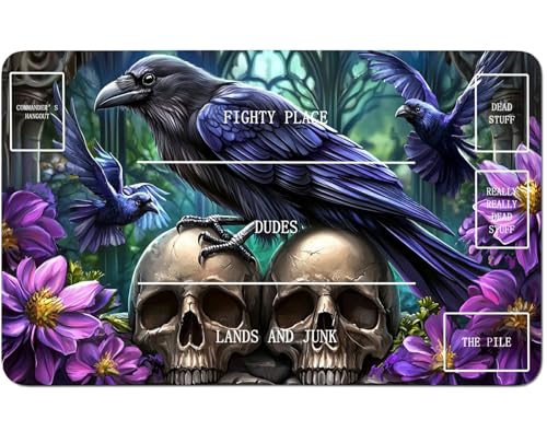 RWUTYTIUL for MTG Card Playmat 24 X 14 Inch with B Zone, Stitched Play Mat for Commander Board TCG RPG CCG Game Desktop Tablet Mouse Pad for Playing Accessories, Purple Flower Eagle RWUTYTIUL for MTG Card Playmat 24 X 14 Inch with B Zone, Stitched Play Mat for Commander Board TCG RPG CCG Game Desktop Tablet Mouse Pad for Playing Accessories, Purple Flower Eagle von RWUTYTIUL