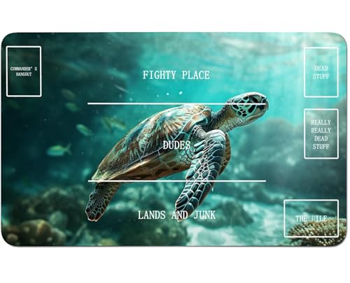 RWUTYTIUL for MTG Card Playmat 24 X 14 Inch with B Zone, Stitched Play Mat for Commander Board TCG RPG CCG Game Desktop Tablet Mouse Pad for Playing Accessories, Turtles RWUTYTIUL for MTG Card Playmat 24 X 14 Inch with B Zone, Stitched Play Mat for Commander Board TCG RPG CCG Game Desktop Tablet Mouse Pad for Playing Accessories, Turtles von RWUTYTIUL