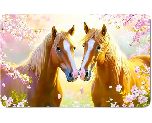 RWUTYTIUL for MTG Card Playmat 24 X 14 Inch with No Zone, Stitched Play Mat for Commander-Board TCG RPG CCG Game Desktop Tablet Mouse Pad for Playing Accessories, Cherry Blossom Horse RWUTYTIUL for MTG Card Playmat 24 X 14 Inch with No Zone, Stitched Play Mat for Commander-Board TCG RPG CCG Game Desktop Tablet Mouse Pad for Playing Accessories, Cherry Blossom Horse von RWUTYTIUL