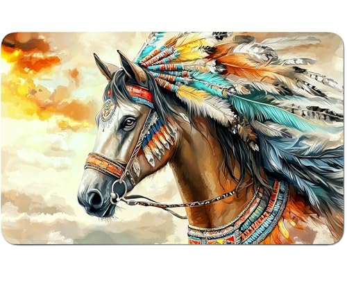 RWUTYTIUL for MTG Card Playmat 24 X 14 Inch with No Zone, Stitched Play Mat for Commander-Board TCG RPG CCG Game Desktop Tablet Mouse Pad for Playing Accessories, Feathered Horse RWUTYTIUL for MTG Card Playmat 24 X 14 Inch with No Zone, Stitched Play Mat for Commander-Board TCG RPG CCG Game Desktop Tablet Mouse Pad for Playing Accessories, Feathered Horse von RWUTYTIUL