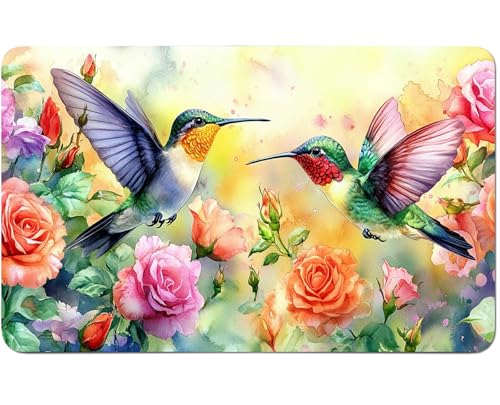 RWUTYTIUL for MTG Card Playmat 24 X 14 Inch with No Zone, Stitched Play Mat for Commander Board TCG RPG CCG Game Desktop Tablet Mouse Pad for Playing Accessories, Flower Hummingbird RWUTYTIUL for MTG Card Playmat 24 X 14 Inch with No Zone, Stitched Play Mat for Commander Board TCG RPG CCG Game Desktop Tablet Mouse Pad for Playing Accessories, Flower Hummingbird von RWUTYTIUL