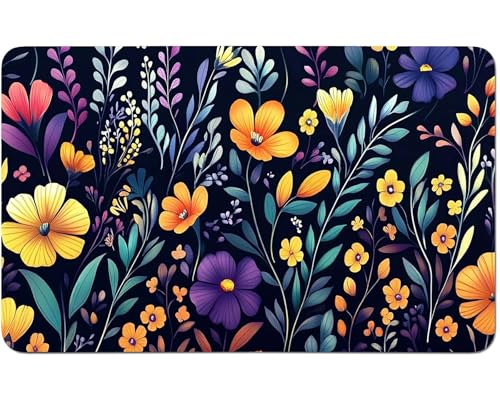 RWUTYTIUL for MTG Card Playmat 24 X 14 Inch with No Zone, Stitched Play Mat for Commander-Board TCG RPG CCG Game Desktop Tablet Mouse Pad for Playing Accessories, Flowers Leaves RWUTYTIUL for MTG Card Playmat 24 X 14 Inch with No Zone, Stitched Play Mat for Commander-Board TCG RPG CCG Game Desktop Tablet Mouse Pad for Playing Accessories, Flowers Leaves von RWUTYTIUL