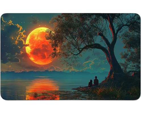 RWUTYTIUL for MTG Card Playmat 24 X 14 Inch with No Zone, Stitched Play Mat for Commander-Board TCG RPG CCG Game Desktop Tablet Mouse Pad for Playing Accessories, Moon Tree RWUTYTIUL for MTG Card Playmat 24 X 14 Inch with No Zone, Stitched Play Mat for Commander-Board TCG RPG CCG Game Desktop Tablet Mouse Pad for Playing Accessories, Moon Tree von RWUTYTIUL