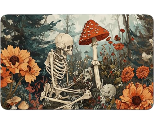 RWUTYTIUL for MTG Card Playmat 24 X 14 Inch with No Zone, Stitched Play Mat for Commander Board TCG RPG CCG Game Desktop Tablet Mouse Pad for Playing Accessories, Mushroom Skull 01 RWUTYTIUL for MTG Card Playmat 24 X 14 Inch with No Zone, Stitched Play Mat for Commander Board TCG RPG CCG Game Desktop Tablet Mouse Pad for Playing Accessories, Mushroom Skull 01 von RWUTYTIUL