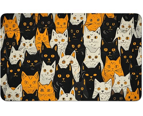 RWUTYTIUL for MTG Card Playmat 24 X 14 Inch with No Zone, Stitched Play Mat for Commander-Board TCG RPG CCG Game Desktop Tablet Mouse Pad for Playing Accessories, Orange White Cat RWUTYTIUL for MTG Card Playmat 24 X 14 Inch with No Zone, Stitched Play Mat for Commander-Board TCG RPG CCG Game Desktop Tablet Mouse Pad for Playing Accessories, Orange White Cat von RWUTYTIUL