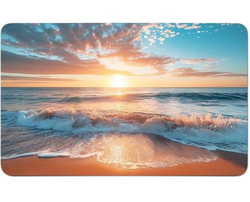 RWUTYTIUL for MTG Card Playmat 24 X 14 Inch with No Zone, Stitched Play Mat for Commander Board TCG RPG CCG Game Desktop Tablet Mouse Pad for Playing Accessories, Sandy Beach Blue RWUTYTIUL for MTG Card Playmat 24 X 14 Inch with No Zone, Stitched Play Mat for Commander Board TCG RPG CCG Game Desktop Tablet Mouse Pad for Playing Accessories, Sandy Beach Blue von RWUTYTIUL
