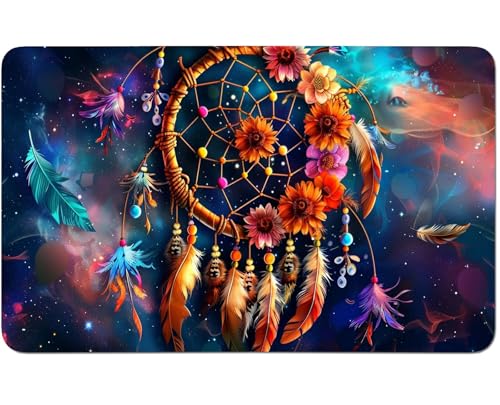 RWUTYTIUL for MTG Card Playmat 24 X 14 Inch with No Zone, Stitched Play Mat for Commander-Board TCG RPG CCG Game Desktop Tablet Mouse Pad for Playing Accessories, Starry Night Dreamcatcher RWUTYTIUL for MTG Card Playmat 24 X 14 Inch with No Zone, Stitched Play Mat for Commander-Board TCG RPG CCG Game Desktop Tablet Mouse Pad for Playing Accessories, Starry Night Dreamcatcher von RWUTYTIUL