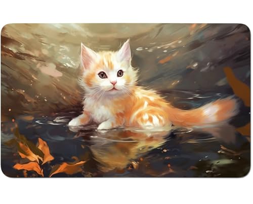 RWUTYTIUL for MTG Card Playmat 24 X 14 Inch with No Zone, Stitched Play Mat for Commander-Board TCG RPG CCG Game Desktop Tablet Mouse Pad for Playing Accessories, Water Orange Cat RWUTYTIUL for MTG Card Playmat 24 X 14 Inch with No Zone, Stitched Play Mat for Commander-Board TCG RPG CCG Game Desktop Tablet Mouse Pad for Playing Accessories, Water Orange Cat von RWUTYTIUL