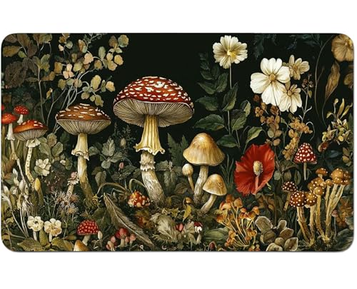 RWUTYTIUL for MTG Card Playmat 24 X 14 Inch with No Zone, Stitched Play Mat for Commander-Board TCG RPG CCG Game Desktop Tablet Mouse Pad for Playing Accessories, Wildflower Mushrooms RWUTYTIUL for MTG Card Playmat 24 X 14 Inch with No Zone, Stitched Play Mat for Commander-Board TCG RPG CCG Game Desktop Tablet Mouse Pad for Playing Accessories, Wildflower Mushrooms von RWUTYTIUL