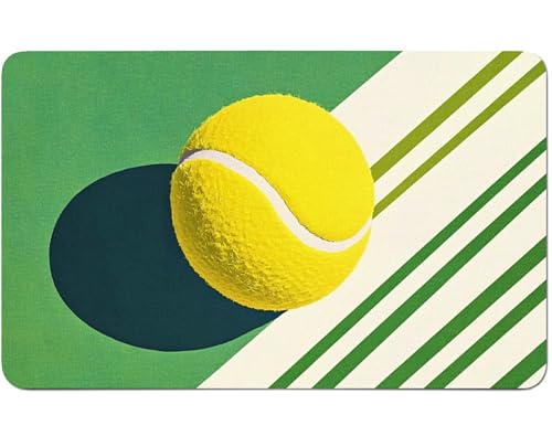 RWUTYTIUL for MTG Card Playmat 24 X 14 Inch with No Zone, Stitched Play Mat for Commander Board TCG RPG CCG Game Desktop Tablet Mouse Pad for Playing Accessories, Yellow Baseball von RWUTYTIUL
