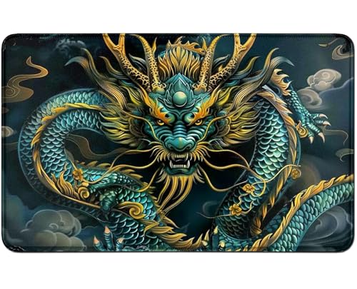 RWUTYTIUL for MTG Card Playmat TCG Playmat Desk Mats 24 X 14 Inch, Stitched Playmat for Commander Board RPG CCG Game Magic The Gathering, Play Mat for Card Game Playing Accessories, Blue Dragon RWUTYTIUL for MTG Card Playmat TCG Playmat Desk Mats 24 X 14 Inch, Stitched Playmat for Commander Board RPG CCG Game Magic The Gathering, Play Mat for Card Game Playing Accessories, Blue Dragon von RWUTYTIUL