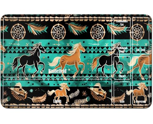 RWUTYTIUL for MTG Card Playmat TCG Playmat Desk Mats 24 X 14 Inch, Stitched Playmat for Commander Board RPG CCG Game Magic The Gathering, Play Mat for Card Game Playing Accessories, Blue Horse RWUTYTIUL for MTG Card Playmat TCG Playmat Desk Mats 24 X 14 Inch, Stitched Playmat for Commander Board RPG CCG Game Magic The Gathering, Play Mat for Card Game Playing Accessories, Blue Horse von RWUTYTIUL