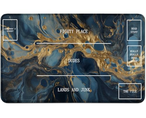 RWUTYTIUL for MTG Card Playmat TCG Playmat Desk Mats 24 X 14 Inch, Stitched Playmat for Commander Board RPG CCG Game Magic The Gathering, Play Mat for Card Game Playing Accessories, Blue Marble RWUTYTIUL for MTG Card Playmat TCG Playmat Desk Mats 24 X 14 Inch, Stitched Playmat for Commander Board RPG CCG Game Magic The Gathering, Play Mat for Card Game Playing Accessories, Blue Marble von RWUTYTIUL