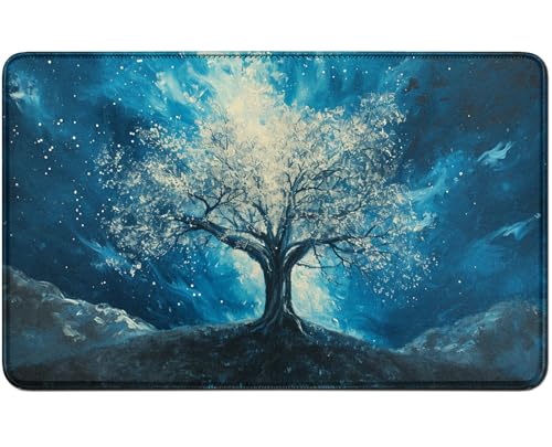 RWUTYTIUL for MTG Card Playmat TCG Playmat Desk Mats 24 X 14 Inch, Stitched Playmat for Commander Board RPG CCG Game Magic The Gathering, Play Mat for Card Game Playing Accessories, Blue Tree RWUTYTIUL for MTG Card Playmat TCG Playmat Desk Mats 24 X 14 Inch, Stitched Playmat for Commander Board RPG CCG Game Magic The Gathering, Play Mat for Card Game Playing Accessories, Blue Tree von RWUTYTIUL