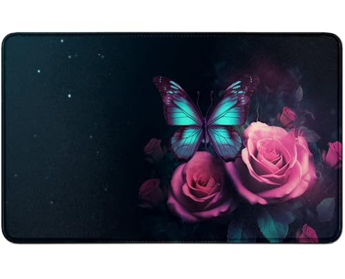 RWUTYTIUL for MTG Card Playmat TCG Playmat Desk Mats 24 X 14 Inch, Stitched Playmat for Commander Board RPG CCG Game Magic The Gathering, Play Mat for Card Game Playing Accessories, Butterfly Flower RWUTYTIUL for MTG Card Playmat TCG Playmat Desk Mats 24 X 14 Inch, Stitched Playmat for Commander Board RPG CCG Game Magic The Gathering, Play Mat for Card Game Playing Accessories, Butterfly Flower von RWUTYTIUL