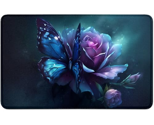 RWUTYTIUL for MTG Card Playmat TCG Playmat Desk Mats 24 X 14 Inch, Stitched Playmat for Commander Board RPG CCG Game Magic The Gathering, Play Mat for Card Game Playing Accessories, Butterfly Flower RWUTYTIUL for MTG Card Playmat TCG Playmat Desk Mats 24 X 14 Inch, Stitched Playmat for Commander Board RPG CCG Game Magic The Gathering, Play Mat for Card Game Playing Accessories, Butterfly Flower von RWUTYTIUL