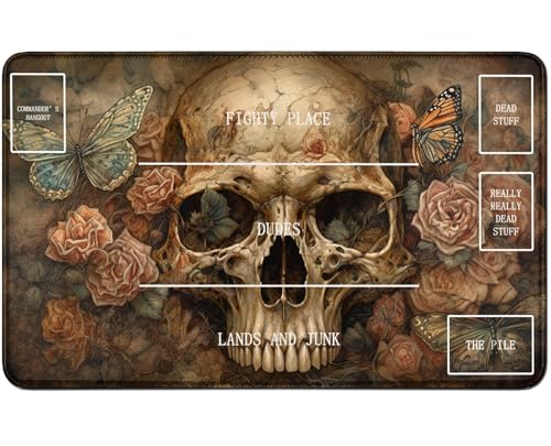 RWUTYTIUL for MTG Card Playmat TCG Playmat Desk Mats 24 X 14 Inch, Stitched Playmat for Commander Board RPG CCG Game Magic The Gathering, Play Mat for Card Game Playing Accessories, Butterfly Skull RWUTYTIUL for MTG Card Playmat TCG Playmat Desk Mats 24 X 14 Inch, Stitched Playmat for Commander Board RPG CCG Game Magic The Gathering, Play Mat for Card Game Playing Accessories, Butterfly Skull von RWUTYTIUL