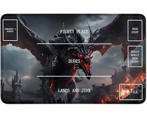 RWUTYTIUL for MTG Card Playmat TCG Playmat Desk Mats 24 X 14 Inch, Stitched Playmat for Commander Board RPG CCG Game Magic The Gathering, Play Mat for Card Game Playing Accessories, Dragon Cool RWUTYTIUL for MTG Card Playmat TCG Playmat Desk Mats 24 X 14 Inch, Stitched Playmat for Commander Board RPG CCG Game Magic The Gathering, Play Mat for Card Game Playing Accessories, Dragon Cool von RWUTYTIUL