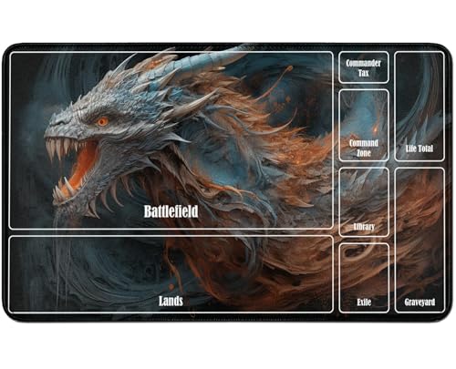 RWUTYTIUL for MTG Card Playmat TCG Playmat Desk Mats 24 X 14 Inch, Stitched Playmat for Commander Board RPG CCG Game Magic The Gathering, Play Mat for Card Game Playing Accessories, Dragon RWUTYTIUL for MTG Card Playmat TCG Playmat Desk Mats 24 X 14 Inch, Stitched Playmat for Commander Board RPG CCG Game Magic The Gathering, Play Mat for Card Game Playing Accessories, Dragon von RWUTYTIUL