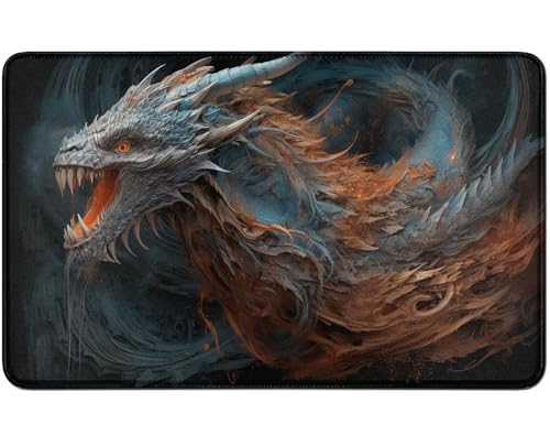 RWUTYTIUL for MTG Card Playmat TCG Playmat Desk Mats 24 X 14 Inch, Stitched Playmat for Commander Board RPG CCG Game Magic The Gathering, Play Mat for Card Game Playing Accessories, Dragon RWUTYTIUL for MTG Card Playmat TCG Playmat Desk Mats 24 X 14 Inch, Stitched Playmat for Commander Board RPG CCG Game Magic The Gathering, Play Mat for Card Game Playing Accessories, Dragon von RWUTYTIUL