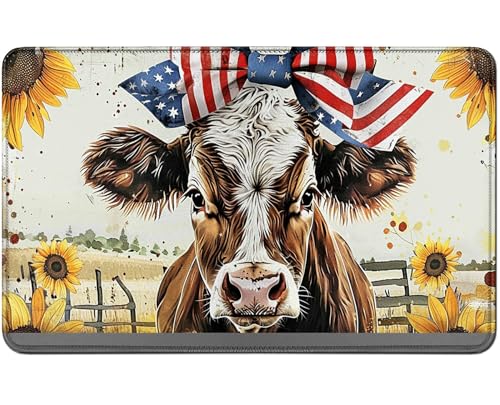 RWUTYTIUL for MTG Card Playmat TCG Playmat Desk Mats 24 X 14 Inch, Stitched Playmat for Commander Board RPG CCG Game Magic The Gathering, Play Mat for Card Game Playing Accessories, Flag Cow RWUTYTIUL for MTG Card Playmat TCG Playmat Desk Mats 24 X 14 Inch, Stitched Playmat for Commander Board RPG CCG Game Magic The Gathering, Play Mat for Card Game Playing Accessories, Flag Cow von RWUTYTIUL