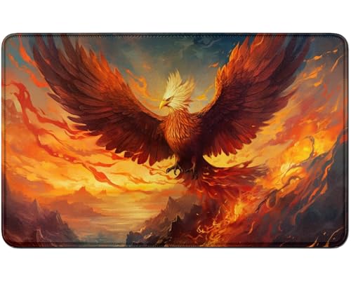 RWUTYTIUL for MTG Card Playmat TCG Playmat Desk Mats 24 X 14 Inch, Stitched Playmat for Commander Board RPG CCG Game Magic The Gathering, Play Mat for Card Game Playing Accessories, Flaming Eagle RWUTYTIUL for MTG Card Playmat TCG Playmat Desk Mats 24 X 14 Inch, Stitched Playmat for Commander Board RPG CCG Game Magic The Gathering, Play Mat for Card Game Playing Accessories, Flaming Eagle von RWUTYTIUL