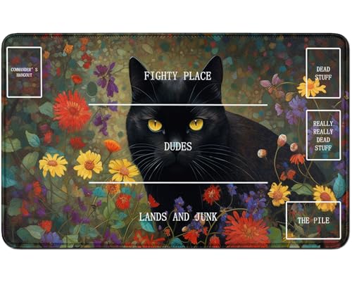 RWUTYTIUL for MTG Card Playmat TCG Playmat Desk Mats 24 X 14 Inch, Stitched Playmat for Commander Board RPG CCG Game Magic The Gathering, Play Mat for Card Game Playing Accessories, Floral Cat RWUTYTIUL for MTG Card Playmat TCG Playmat Desk Mats 24 X 14 Inch, Stitched Playmat for Commander Board RPG CCG Game Magic The Gathering, Play Mat for Card Game Playing Accessories, Floral Cat von RWUTYTIUL