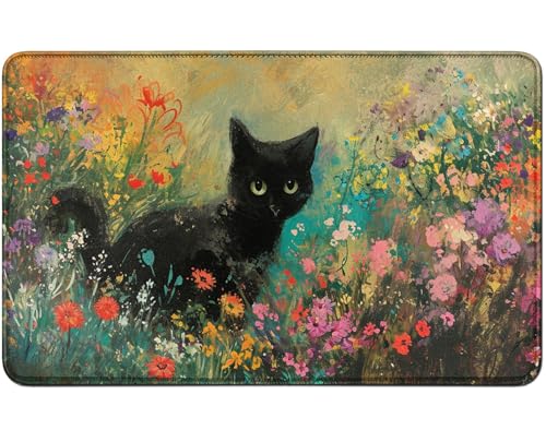 RWUTYTIUL for MTG Card Playmat TCG Playmat Desk Mats 24 X 14 Inch, Stitched Playmat for Commander Board RPG CCG Game Magic The Gathering, Play Mat for Card Game Playing Accessories, Flower Cat RWUTYTIUL for MTG Card Playmat TCG Playmat Desk Mats 24 X 14 Inch, Stitched Playmat for Commander Board RPG CCG Game Magic The Gathering, Play Mat for Card Game Playing Accessories, Flower Cat von RWUTYTIUL