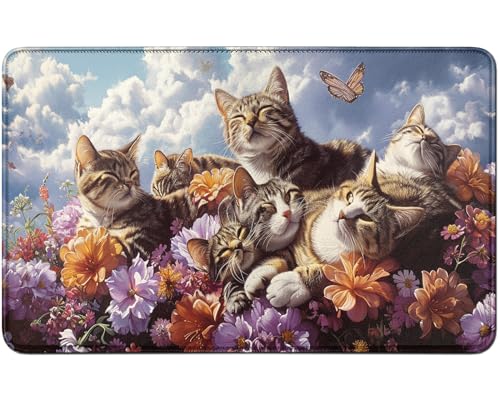 RWUTYTIUL for MTG Card Playmat TCG Playmat Desk Mats 24 X 14 Inch, Stitched Playmat for Commander Board RPG CCG Game Magic The Gathering, Play Mat for Card Game Playing Accessories, Flower Cat RWUTYTIUL for MTG Card Playmat TCG Playmat Desk Mats 24 X 14 Inch, Stitched Playmat for Commander Board RPG CCG Game Magic The Gathering, Play Mat for Card Game Playing Accessories, Flower Cat von RWUTYTIUL