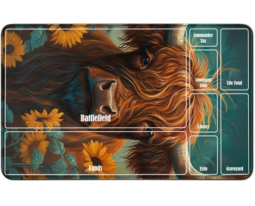 RWUTYTIUL for MTG Card Playmat TCG Playmat Desk Mats 24 X 14 Inch, Stitched Playmat for Commander Board RPG CCG Game Magic The Gathering, Play Mat for Card Game Playing Accessories, Flower Cow RWUTYTIUL for MTG Card Playmat TCG Playmat Desk Mats 24 X 14 Inch, Stitched Playmat for Commander Board RPG CCG Game Magic The Gathering, Play Mat for Card Game Playing Accessories, Flower Cow von RWUTYTIUL