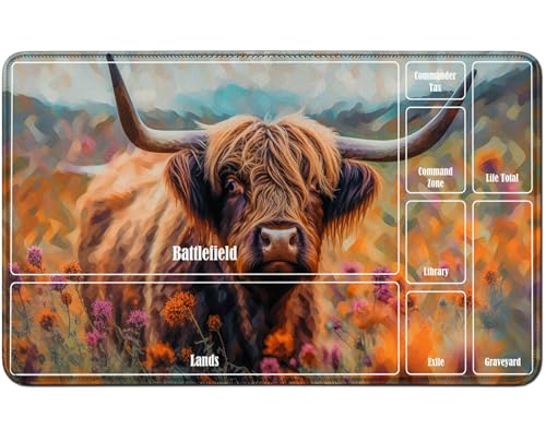 RWUTYTIUL for MTG Card Playmat TCG Playmat Desk Mats 24 X 14 Inch, Stitched Playmat for Commander Board RPG CCG Game Magic The Gathering, Play Mat for Card Game Playing Accessories, Flower and Cow RWUTYTIUL for MTG Card Playmat TCG Playmat Desk Mats 24 X 14 Inch, Stitched Playmat for Commander Board RPG CCG Game Magic The Gathering, Play Mat for Card Game Playing Accessories, Flower and Cow von RWUTYTIUL