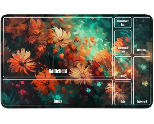 RWUTYTIUL for MTG Card Playmat TCG Playmat Desk Mats 24 X 14 Inch, Stitched Playmat for Commander Board RPG CCG Game Magic The Gathering, Play Mat for Card Game Playing Accessories, Flowers RWUTYTIUL for MTG Card Playmat TCG Playmat Desk Mats 24 X 14 Inch, Stitched Playmat for Commander Board RPG CCG Game Magic The Gathering, Play Mat for Card Game Playing Accessories, Flowers von RWUTYTIUL